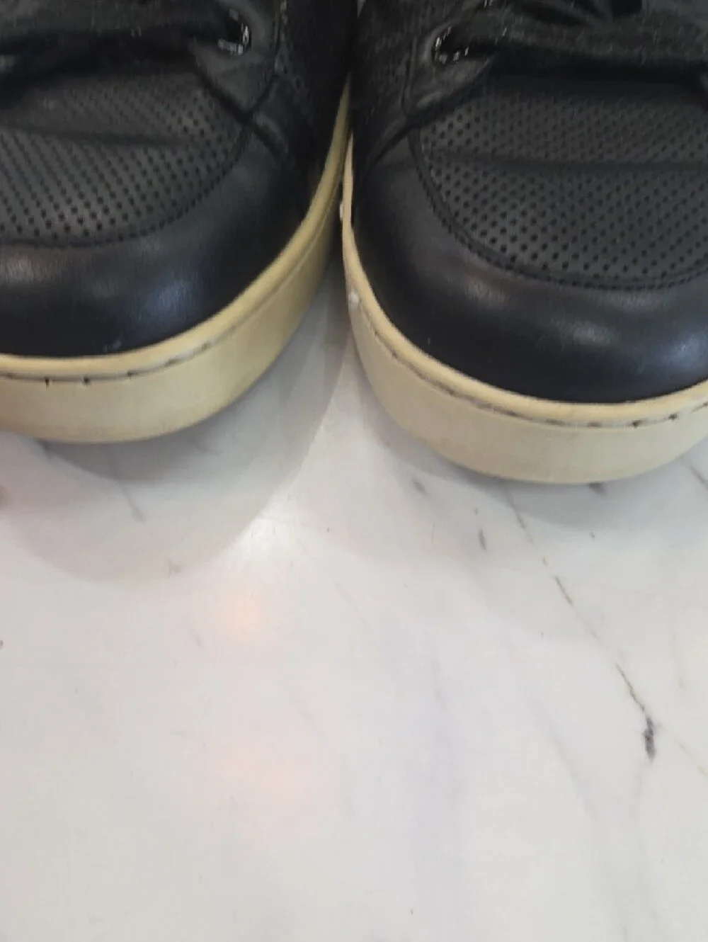 Gucci Black High-Top Sneakers with Red & Green Stripe